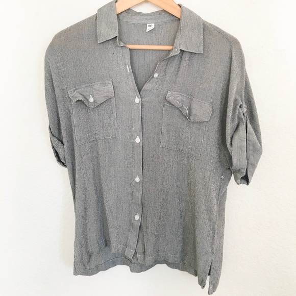 bp Tops - BP Grey Striped Shirt